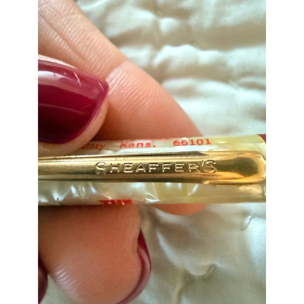 Vintage Sheaffer Mechanical Pencil Marbled Burgundy Gold Advertising Plibrico
